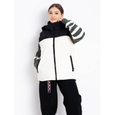 2305-10 біла жіноча жилетка (синтепон, 5 од. розміри напівбатал: L. XL. 2XL. 3XL. 4XL)