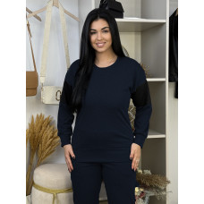 19400-2 синій спортивний жіночий костюм (SARA, трикотаж, 2 од. розміри напівбатал: 46/48, 50/52)