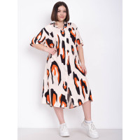 8331-9 бежевое женское платье (BASE, 5 ед. размеры батал: XL. 2XL. 3XL. 4XL. 5XL)