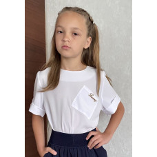 0217 * біла шкільна блузка (софт, 6 од. розміри: 116. 122. 128. 134. 140. 146) видача наступного дня