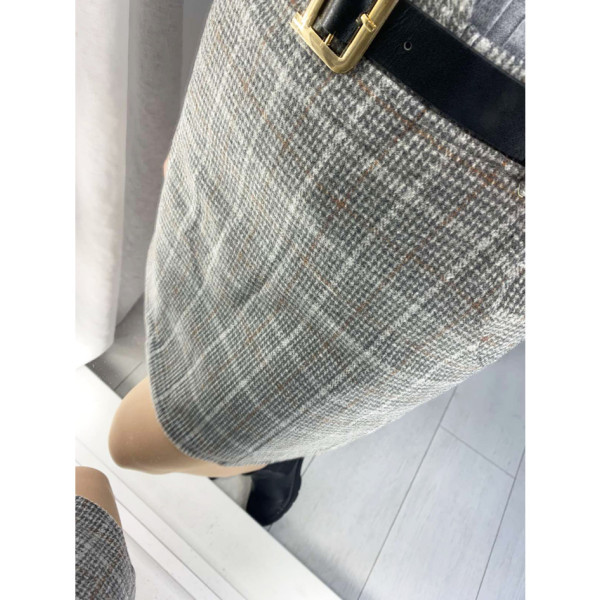 0143-1 ТЕМНО-СІРА спідниця фетрова жіноча (3 од. розміри: S.M.L)