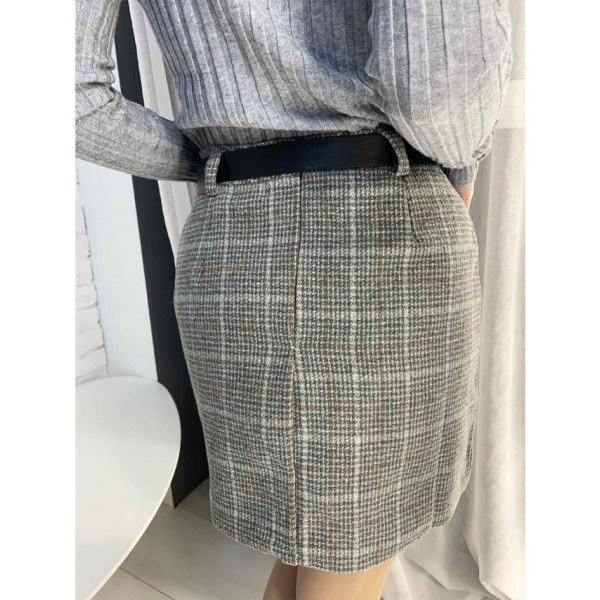 0143-1 ТЕМНО-СІРА спідниця фетрова жіноча (3 од. розміри: S.M.L)