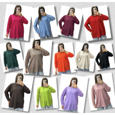 25233-99 * мікс забарвлень жіночий светр (бавовна, кашемір, 6 од. універсальний напівбатальний розмір: 48-54) видача наступного дня