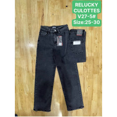 0027-5* темно-сірі жіночі стрейчові джинси кюлоті (Relucky, 6 од., розміри норма: 25-30) видача наступного дня
