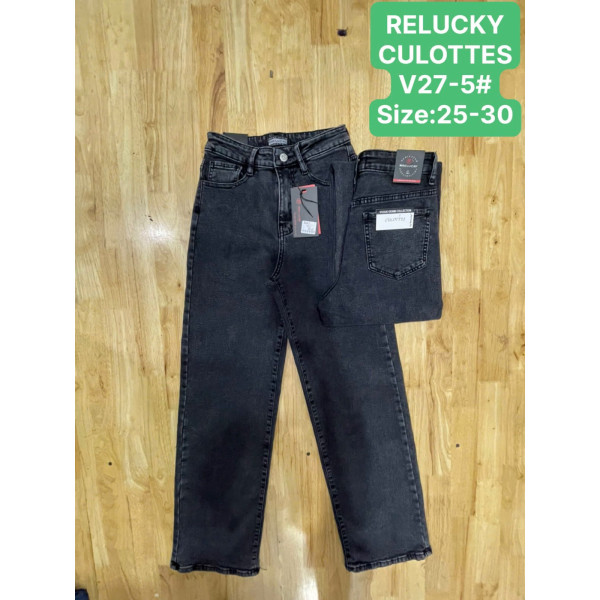 0027-5* темно-сірі жіночі стрейчові джинси кюлоті (Relucky, 6 од., розміри норма: 25-30) видача наступного дня