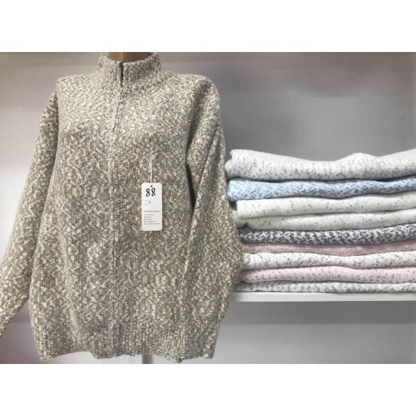 0088-99 мікс забарвлень жіноча кофта (10 од. універсальний батальний розмір: 52-56)