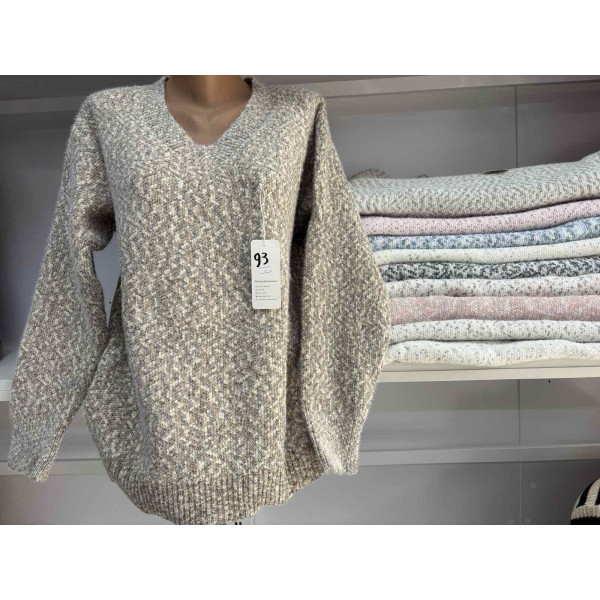 0093 * мікс кольорів жіночий светр (10 од., розміри напівбатал 50-52) видача наступного дня