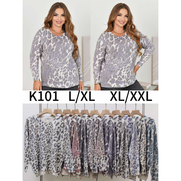 0101 микс цветов женский свитер (5 ед, размеры полубатал: L/XL-XL/2XL)