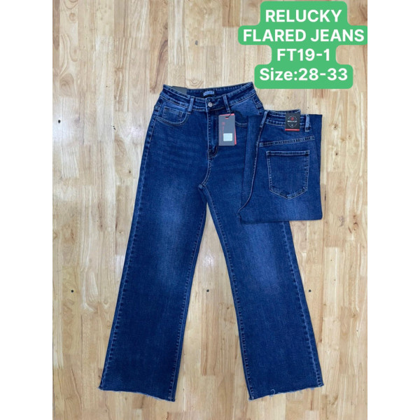 0119-1 # сині жіночі джинси (RELUCKY, стрейчові, 6 од. розміри напівбатал: 28-33) видача наступного дня