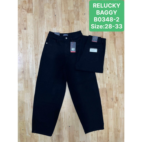 0348-2# чорні жіночі джинси баггі (6 од., розміри напівбатал: 28-33) видача наступного дня