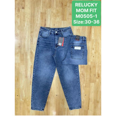 0505# сині жіночі джинси мом (6 од., розміри батал: 30-36) видача наступного дня