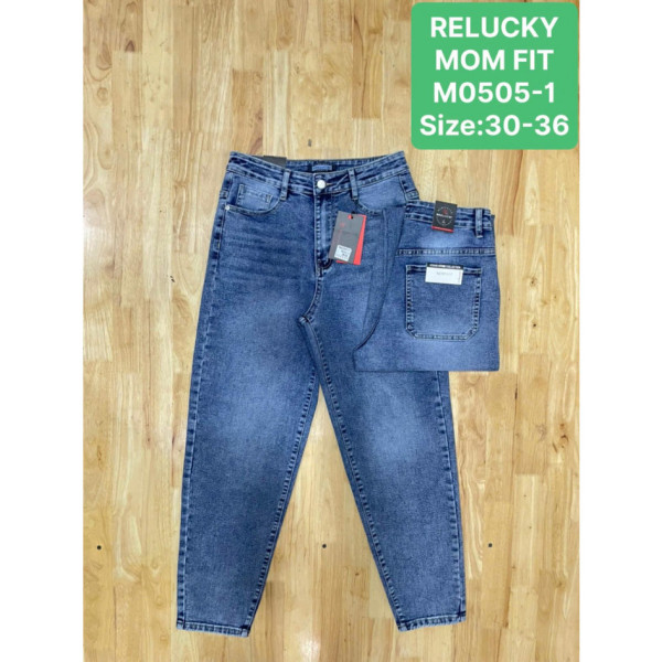 0505# сині жіночі джинси мом (6 од., розміри батал: 30-36) видача наступного дня