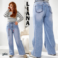 0562# блакитні жіночі стрейчові джинси (6 од., розміри напівбатал: 28-33) видача наступного дня
