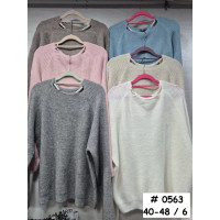 0563* мікс кольорів жіночий светр oversize (6 од., розміри норма: 40-48) видача наступного дня