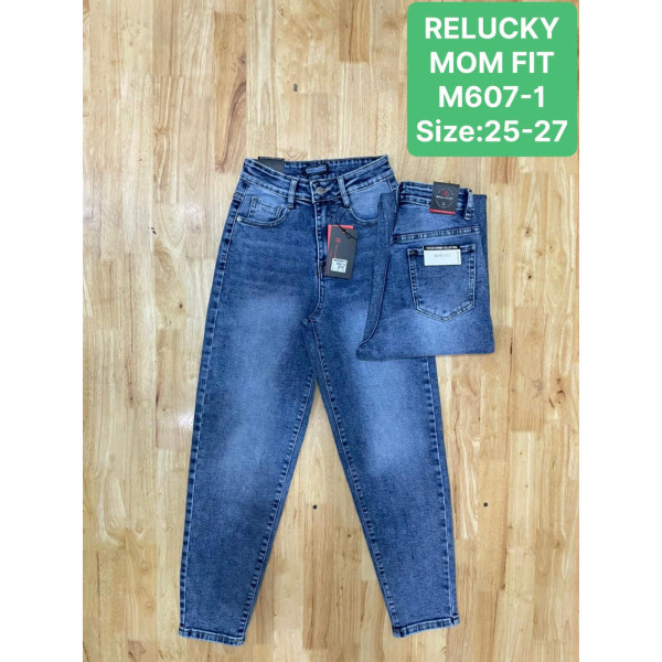 0607# сині жіночі джинси мом (6 од., розміри норма: 25-27) видача наступного дня