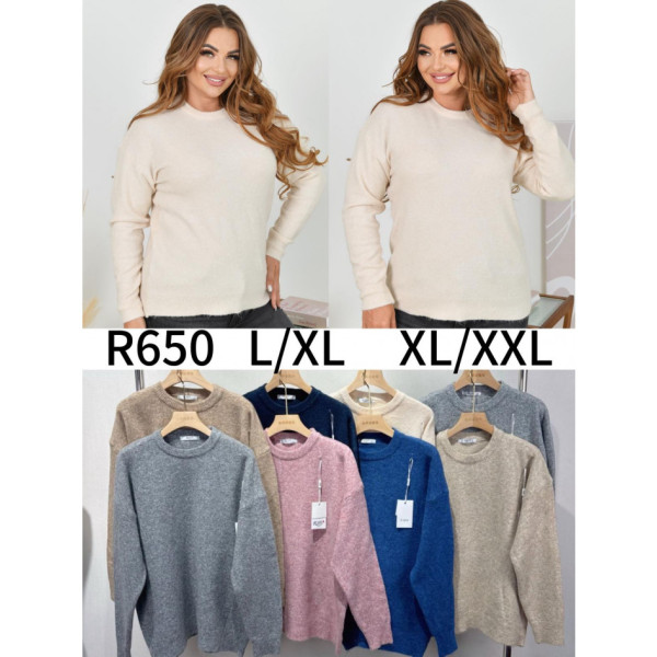 0650 мікс квітів жіночий светр (5 од., розміри напівбатал: L-2XL)