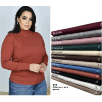 0718 * мікс кольорів жіночий кашеміровий гольф (6 од., розміри напівбатал: 48-54) видача наступного дня