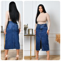 0753 # синяя женская юбка (LADY N, стрейч, 6 ед. размеры норма: 25-30) выдача на следующий день