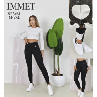 0825* чёрные женские лосины с утяжкой на флисе (IMMET, 4 ед, размеры норма: M-2XL ) выдача на следующий день