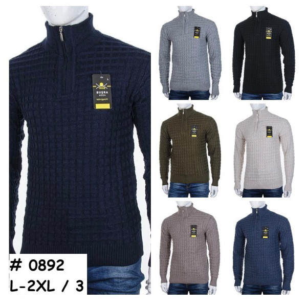 0892* вибір кольору чоловічий светр (3 од., розміри напівбатал: L-2XL) видача наступного дня