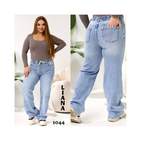 1044# голубые женские джинсы, стрейч-коттон (6 ед, размеры батал: 31-38) выдача на следующий день