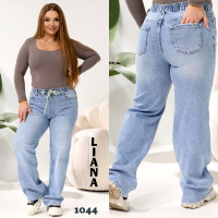 1044# голубые женские джинсы, стрейч-коттон (6 ед, размеры батал: 31-38) выдача на следующий день
