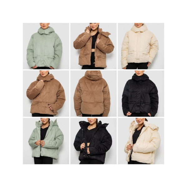 12059* вибір кольору жіноча куртка єврозима (4 од., розміри норма: 42-44-46-48) видача наступного дня