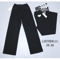 5070-1 # черные женские джинсы (VINDASION, 6 ед, размеры батал: 30-36) выдача на следующий день