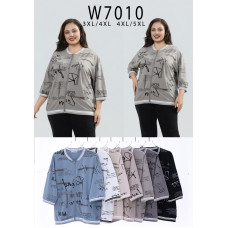 7010# мікс квітів жіноча футболка Kiss Me (10 од., розміри батал: 3XL-5XL) видача наступного дня