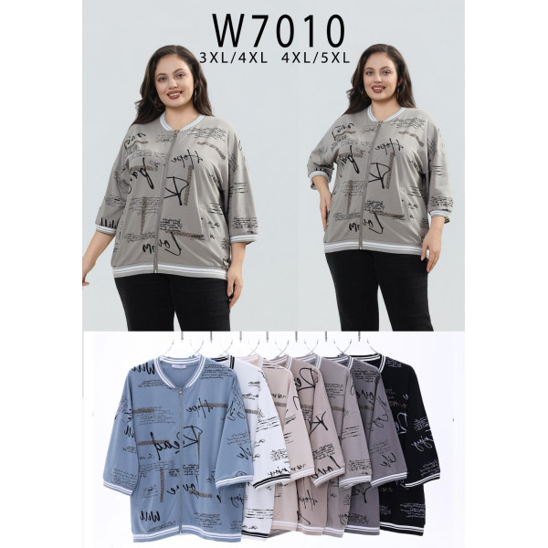 7010# мікс квітів жіноча футболка Kiss Me (10 од., розміри батал: 3XL-5XL) видача наступного дня