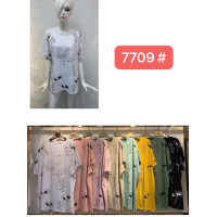 7709# мікс квітів жіноча футболка (12 од., розміри батал: 56-58) видача наступного дня