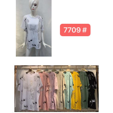 7709# мікс квітів жіноча футболка (12 од., розміри батал: 56-58) видача наступного дня