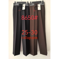 8650# выбор цвета женские брюки Fudeyan (габардин, 6 ед, размеры норма: 25-30) выдача на следующий день