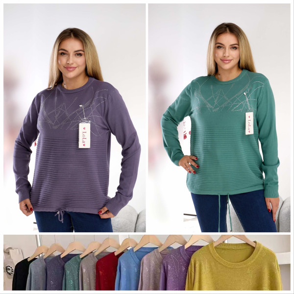 3100 * мікс кольорів жіночий светр (кашемір, 10 од., розміри батал: 52-54 універсальний) видача наступного дня