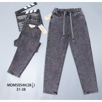 5054 # серые женские джинсы мом (VINDASION, стрейчевые, 6 ед. размеры батал: 31-38) выдача на следующий день