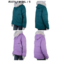 2276* вибір кольору жіноча куртка на синтепоні (5 од., розміри норма: S-2XL) видача наступного дня
