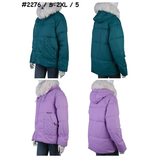 2276* вибір кольору жіноча куртка на синтепоні (5 од., розміри норма: S-2XL) видача наступного дня