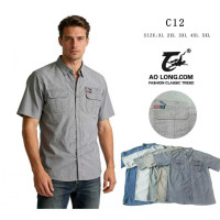 0012# вибір кольору чоловіча сорочка (льон, 10 од., розміри норма: XL-5XL) видача наступного дня Сорочка