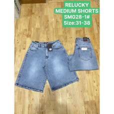 0028# голубые женские джинсовые шорты relucky (стрейч-коттон, 6 ед, размеры батал: 31-38) выдача на следующий день Relucky