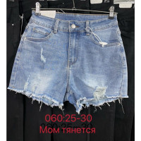 0060# блакитні жіночі джинсові шорти (New Jeans, стрейч, 6 од., розміри норма: 25-30) видача наступного дня New Jeans