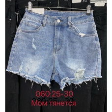 0060# голубые женские джинсовые шорты (New Jeans, стрейч, 6 ед, размеры норма: 25-30) выдача на следующий день New Jeans