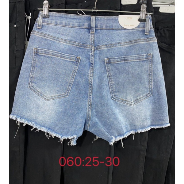 0060# голубые женские джинсовые шорты (New Jeans, стрейч, 6 ед, размеры норма: 25-30) выдача на следующий день New Jeans