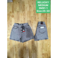 0091# серые женские джинсовые шорты (Relucky, 6 ед, размеры норма: 25-30) выдача на следующий день Relucky