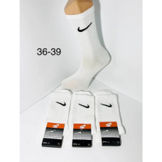 83476 белые женские носки (хлопок, высокие, 12 ед. размеры норма: 36-39) Носки