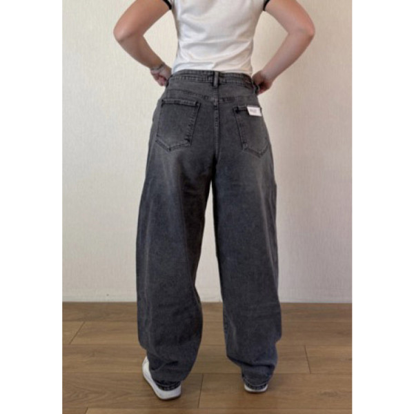 0646-127 / темно-сірі жіночі джинси баггі (RELUCKY, стрейчові, 7 од. розміри батал: 31. 31. 32. 32. 32. 32. 32) Relucky