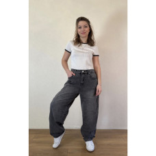 0646-127 / темно-сірі жіночі джинси баггі (RELUCKY, стрейчові, 7 од. розміри батал: 31. 31. 32. 32. 32. 32. 32) Relucky