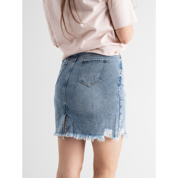 0733-4 / голубая женская джинсовая юбка (New Jeans, котоновая, 4 ед. размеры норма: 25, 27, 27, 29) New Jeans