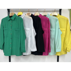 17052407# выбор цвета женская рубашка (коттон, 4 ед, размеры норма: s-xl) выдача на следующий день Рубашка