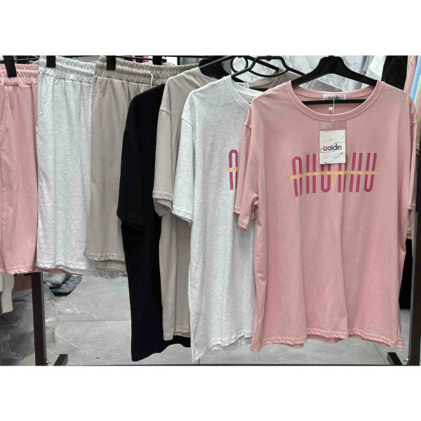 3803# выбор цвета женская футболка (4 ед, размеры норма: M-L оверсайз) выдача на следующий день Футболка