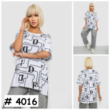 4016# выбор цвета женская футболка (4 ед, размеры батал: 4XL-5XL) выдача на следующий день Футболка